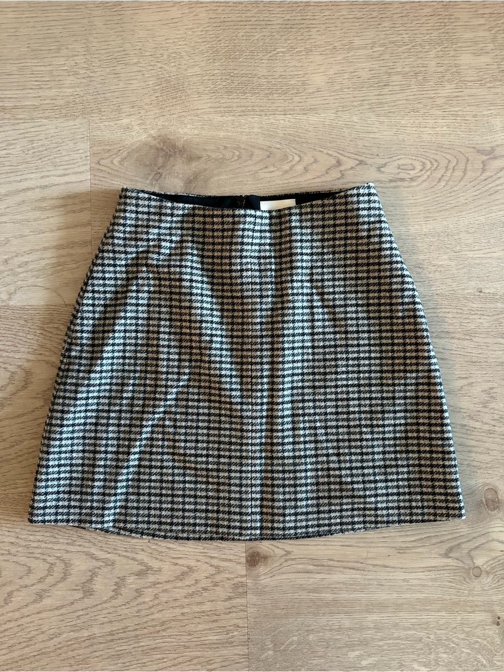 Wilfred Mini Wool plaid Houndstooth Skirt